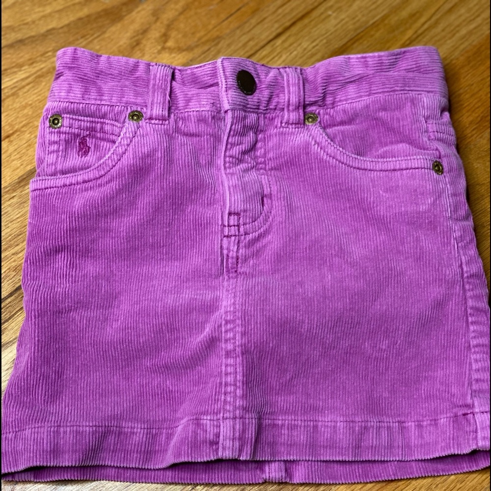 Ralph Lauren pony polo corduroy skirt purple